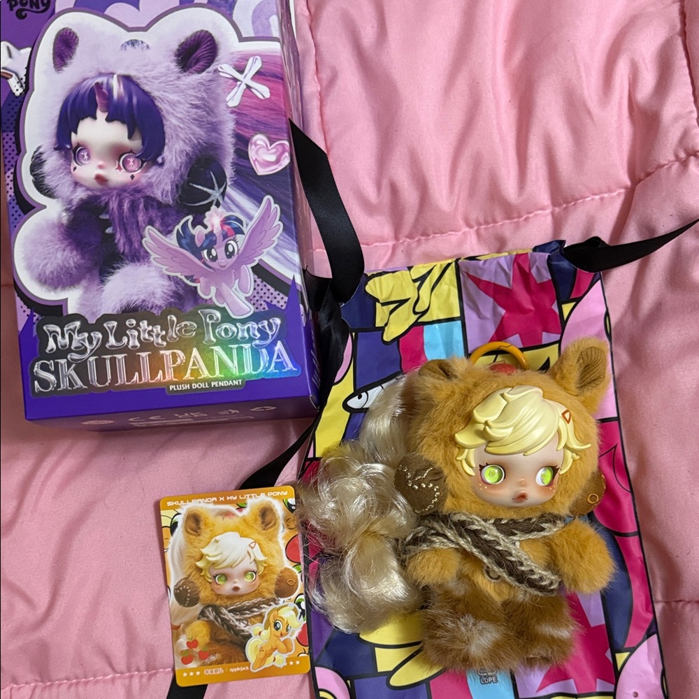 My Little Pony Skullpanda Plush Pendant - Brown and Blonde Apple Jack